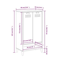 Shoe Cabinet Viken White Engineered Wood