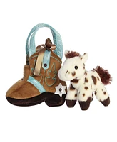 Aurora Small Giddyup Boot Fancy Pals Fashionable Plush Toy White 7.5"