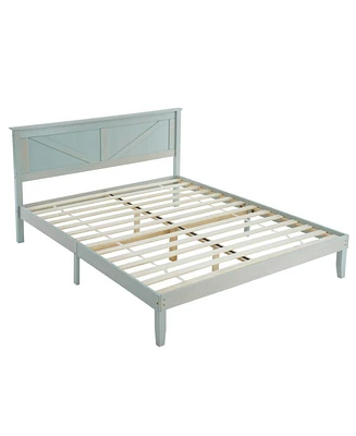 Slickblue Platform Bed Frame with Headboard for Stylish and Comfortable Bedroom Design
