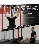 Er Kang Cable Crossover Machine, Functional Trainer with 17 Adjustable Positions, Home Gym Equipment with High and Low Pulley System for Lat Pulldowns