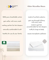 California Design Den 100% Cotton 2-Pack Sheets Set for Queen Bed, Soft & Durable Deep Pocket Sheets, Sheet with Sate