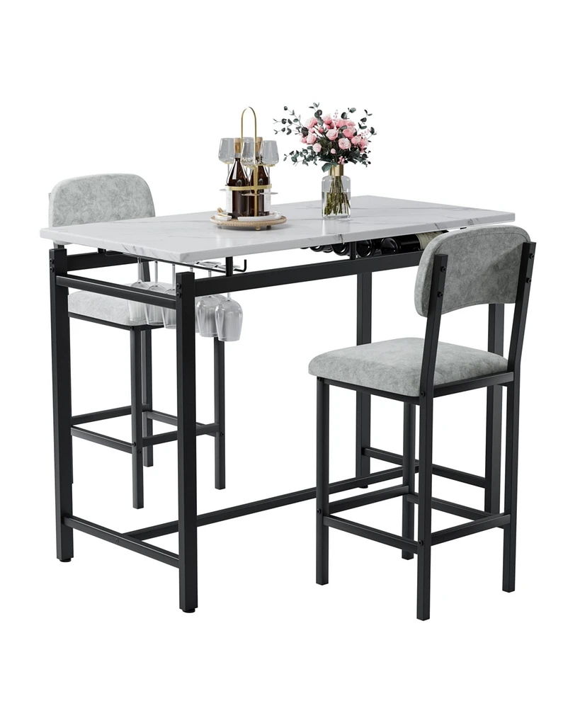 Kitchen Table Set with Dining Table and Chairs for 2 for Cozy Dining Space
