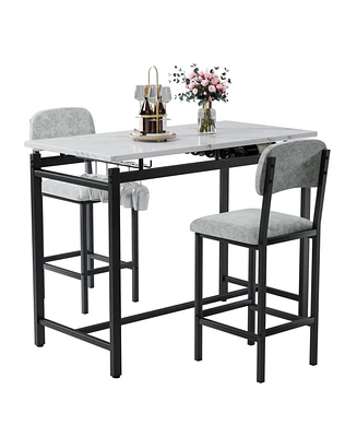 Kitchen Table Set with Dining Table and Chairs for 2 for Cozy Dining Space