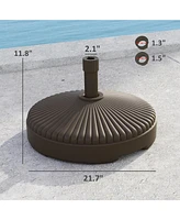Outsunny Round Patio Umbrella Base Umbrella Sd, /Water Filled,