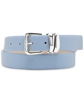 Steve Madden Curvy Topstitch Textured & Sculptural Keeper Glazed Belt Set