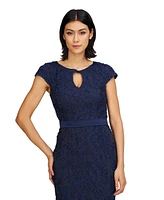 Js Collections Women's Leigh 3D-Floral Keyhole-Cutout Gown
