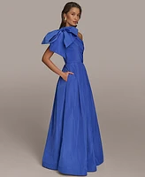 Donna Karan New York Women's Bow-Trim One-Shoulder Ball Gown