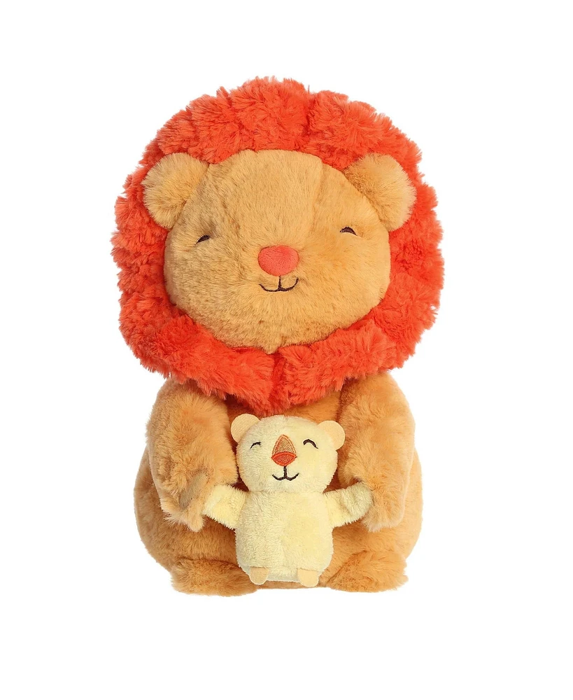 ebba Medium Rex Lion & Regi Cub Snuggawugs Heartwarming Baby Plush Toy Orange 11"