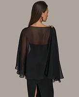 Donna Karan New York Women's Chiffon Formal Cape