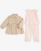 First Impressions Baby Girls Eyelet Top Pants Trench Coat Exclusively At Macys