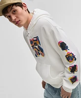 Mode of One Men's Long-Sleeve Fleece Cotton Screen-Print Hoodie, Exclusively at Macy's