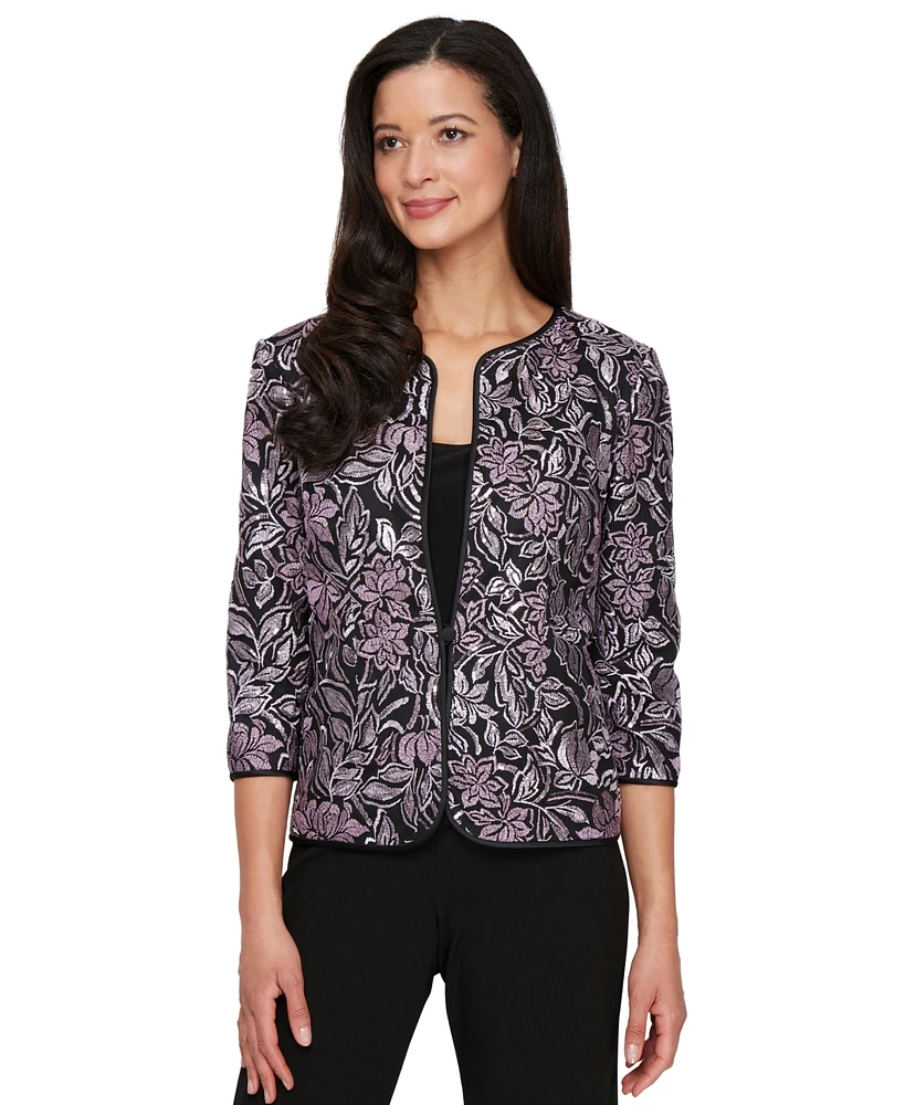 Alex Evenings Women's Scoop-Neck Tank & Embroidered Jacket