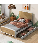 Slickblue Platform Bed with 2 Drawers for Sleek Storage and Modern Bedroom Design