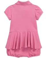 Polo Ralph Lauren Baby Puff-Sleeve Peplum Shortall