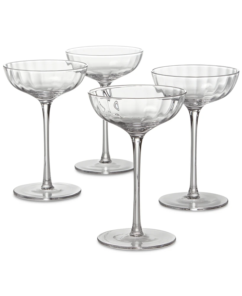 The Cellar Optic Coupe Glasses, Set of 4, Exclusively at Macy's