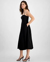 Guess Women's Bria Sweetheart Empire-Waist Midi Dress