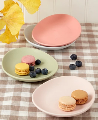 Haven 7" Egg Shaped Stoneware Plates, Set of 4