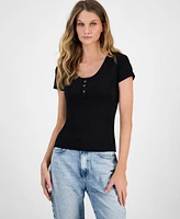 Guess Women's Karin Ribbed Scoop-Neck Top