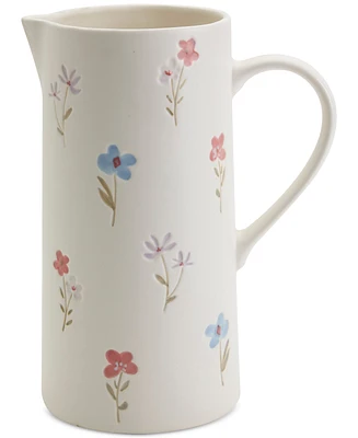 Haven 10" Floral Stoneware Pitcher