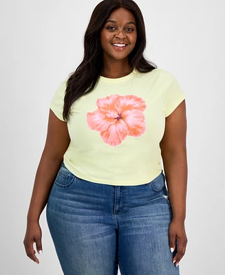 Grayson Threads, The Label Trendy Plus Hibiscus Graphic Baby T-Shirt