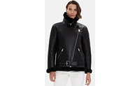 Furniq Uk Women's Genuine Shearling Jacket
