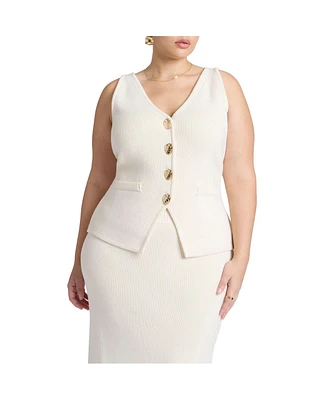 Eloquii Plus Cinched Waist Sweater Vest