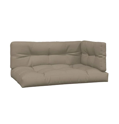 Pallet Cushions 3 pcs Taupe Fabric
