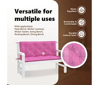 Garden Bench Cushions 2pcs Pink 47.2"x19.7"x2.8" Fabric