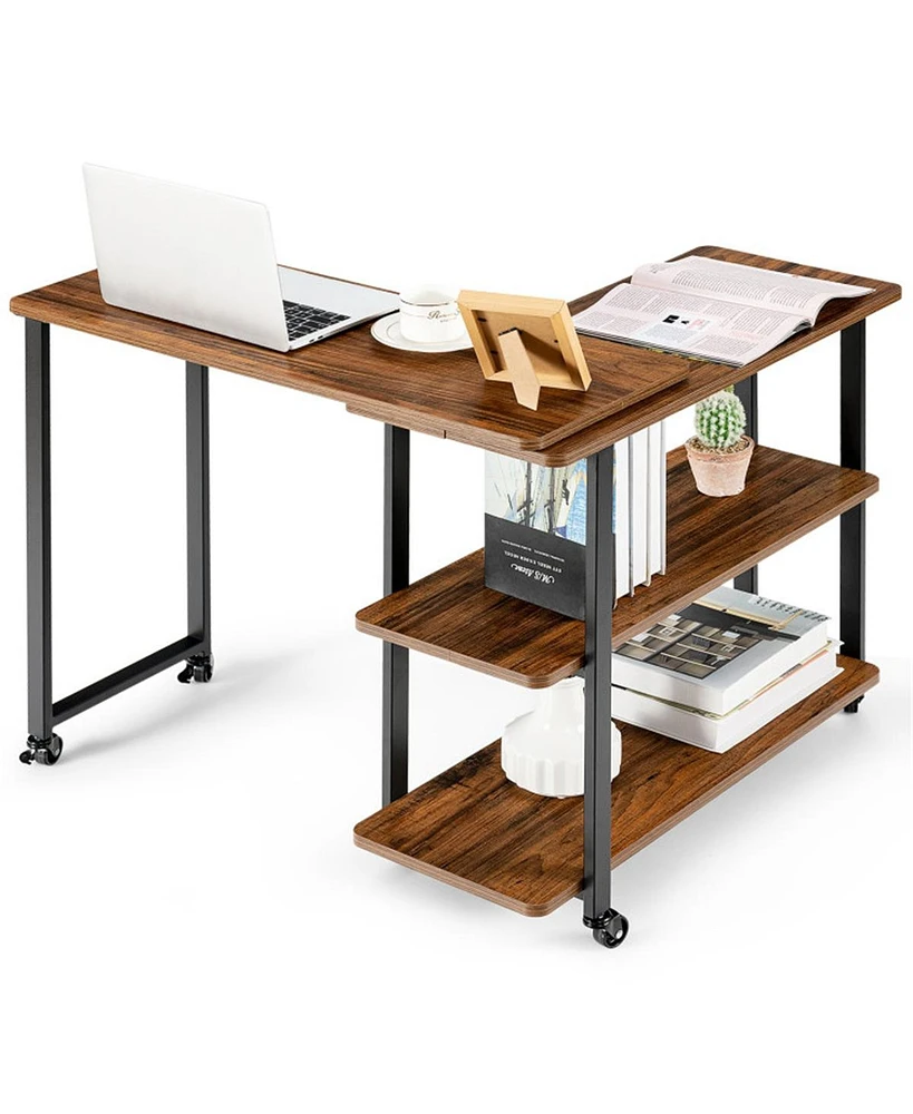 Slickblue Mobile Office Desk for Flexible Workspace and Easy Organization