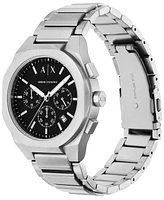 A|X Armani Exchange Men's Quartz Chronograph Silver Stainless-Steel Watch, 42mm