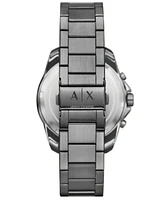 A|X Armani Exchange Men's Quartz Chronograph Gunmetal Stainless-Steel Watch, 44mm