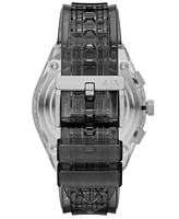 A|X Armani Exchange Men's Quartz Chronograph Gray Polyurethane Watch, 44mm
