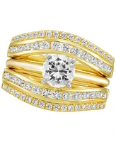 Diamond Double Row Enhancer Ring Guard (1 ct. t.w.) in 14k Gold