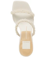 Dolce Vita Women's Nolah Pearl Beaded Double-Band Block-Heel Dress Sandals