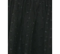 City Studios Juniors' Sweetheart-Neck Mesh Dot Dress