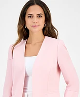 Kasper Women's Cuffed 3/4-Sleeve Open-Front Jacket