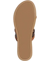 Journee Collection Women's Colette Braided Strappy Open Toe Flat Sandals