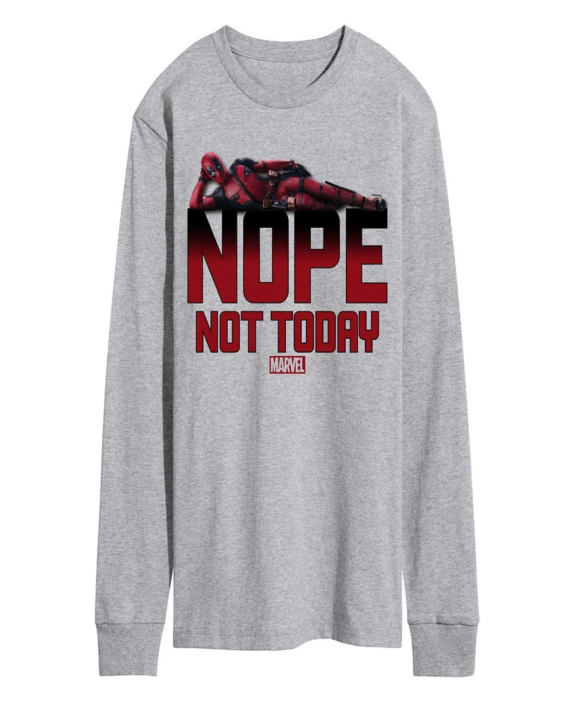 Airwaves Men's Deadpool Nope Not Today Long Sleeve T-Shirt