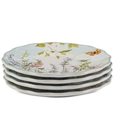 Certified International Easter Meadow Canape Plates, Set of 4