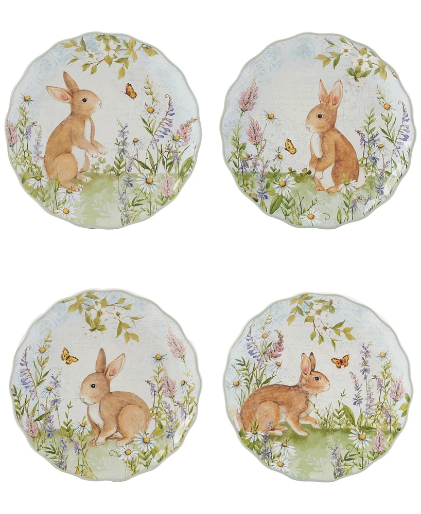 Certified International Easter Meadow Dessert/Salad Plates, Set of 4