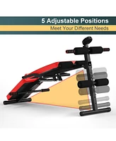 Kuyotq Multi-Functional Foldable Weight Bench Adjustable Sit-up Board with Monitor