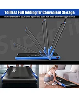 2.25 Hp 2-in-1 Folding Walking Pad Treadmill with Remote Control and Led Display