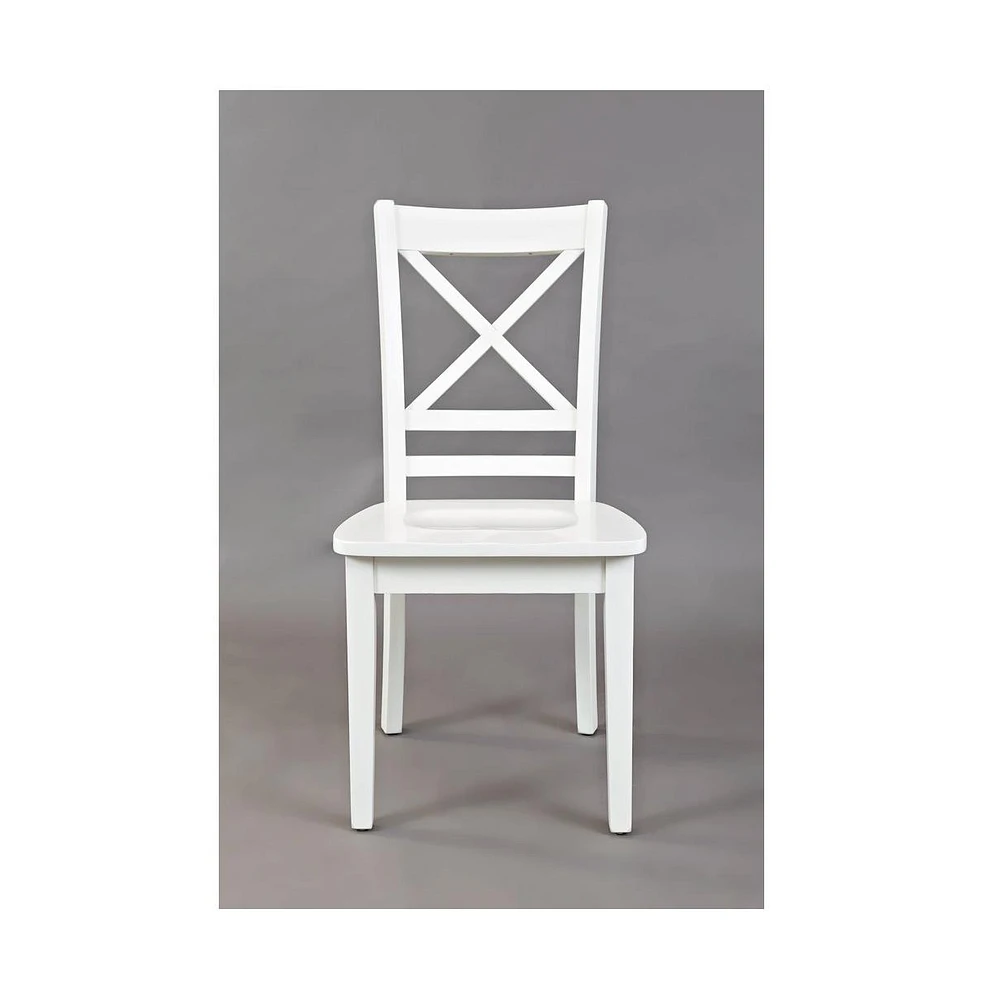 Simplicity Solid Wood Classic Cross-Back Dining Chair (Set of 2