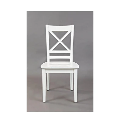 Simplicity Solid Wood Classic Cross-Back Dining Chair (Set of 2