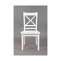 Simplicity Solid Wood Classic Cross-Back Dining Chair (Set of 2