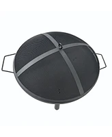 Portable Fire Pit Grill for Outdoor Cooking and Cozy Fireplaces