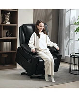 Homcom Lift Recliner Chair, Power Sofa with Massage and Heat,