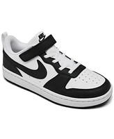 Nike Little Kids' Court Borough Low Recraft Fastening Strap Casual Sneakers from Finish Line