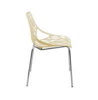Modern Asbury Dining Chair w/ Chromed Legs