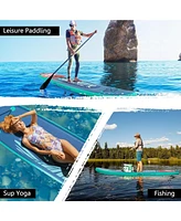 10 Feet Inflatable Stand Up Paddle Board with Backpack Leash Aluminum Paddle